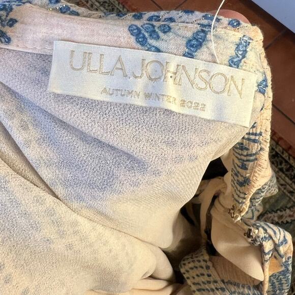 Ulla Johnson FW 22 Leah One Sleeve Ruffle Hem Moonstone Dress Size 4 - Picture 7 of 8